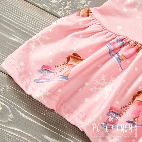 PETE + LUCY Pink Ice Princess Snowflake 2 Piece Pant Set 6/6X NEW Winter - Picture 5 of 8